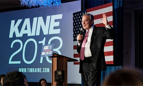 el senador demócrata Tim Kaine